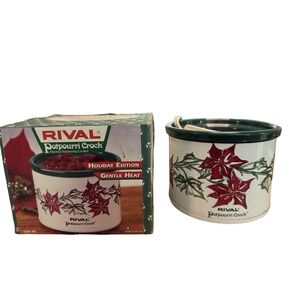 1994 Rival Potpourri Crock Holiday Edition‎ Holly floral